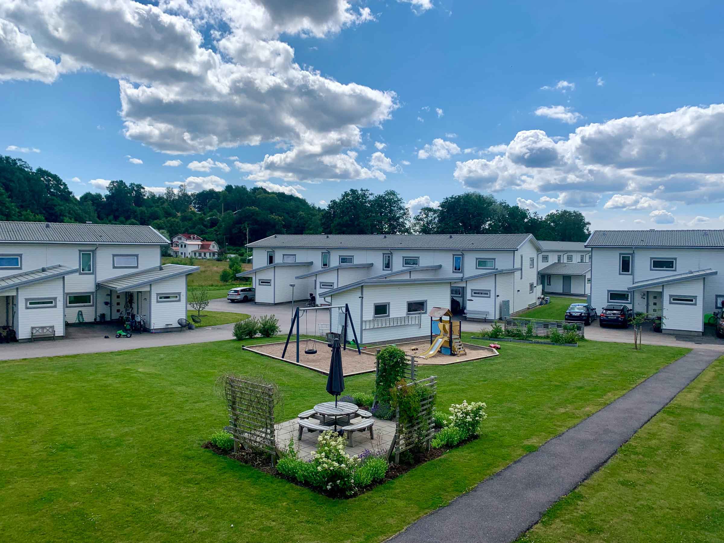 villaområde sverige med vita villor